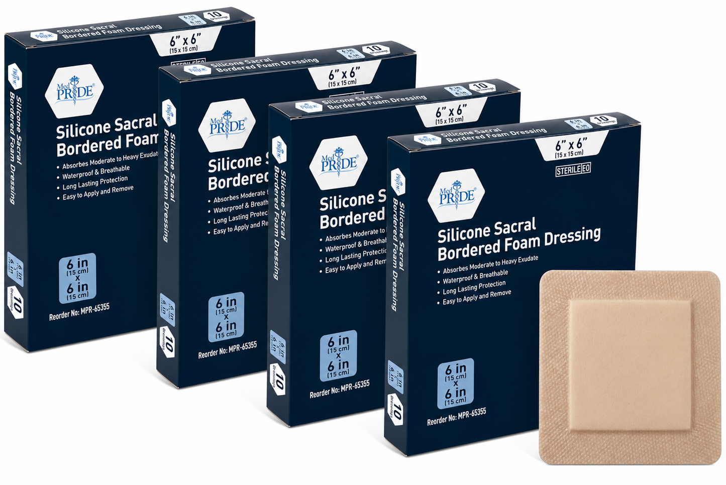 Sterile Silicone Adhesive Bordered Foam Wound Dressing