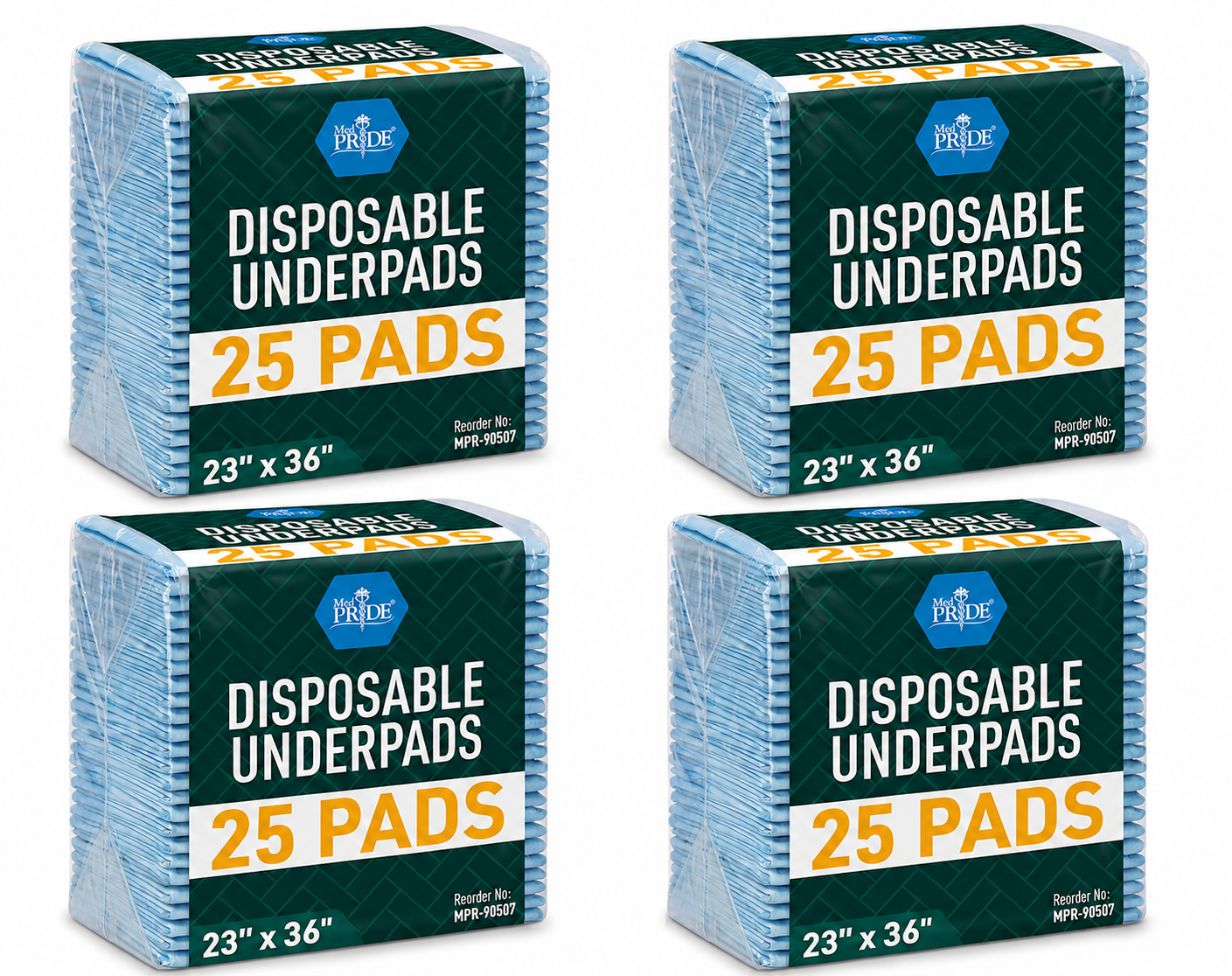 Disposable Underpads 23" x 36" – Super Absorbent Bed Pads - Blue