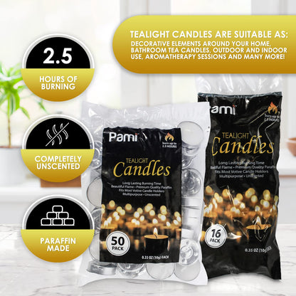 Tealight Candles – 2.5 Hour Burn Time