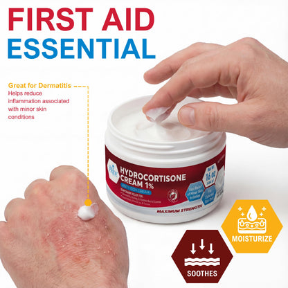 Hydrocortisone Anti Itch Cream 1% - 16 oz Jar