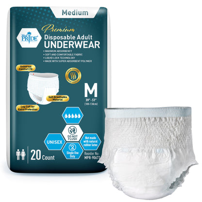 Premium Disposable Adult Underwear – Unisex, Maximum Absorbency