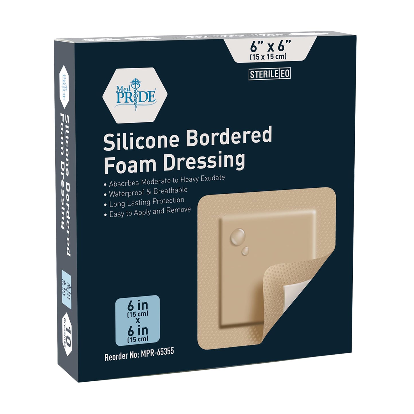 Sterile Silicone Adhesive Bordered Foam Wound Dressing