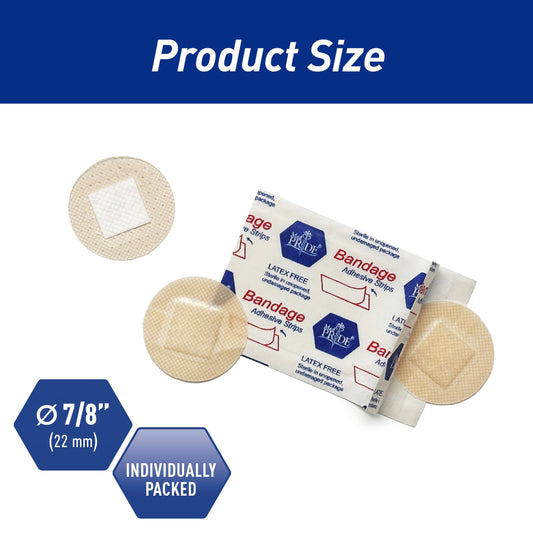 Round Clear Plastic Spot Adhesive Bandages – Hypoallergenic, 100 Count