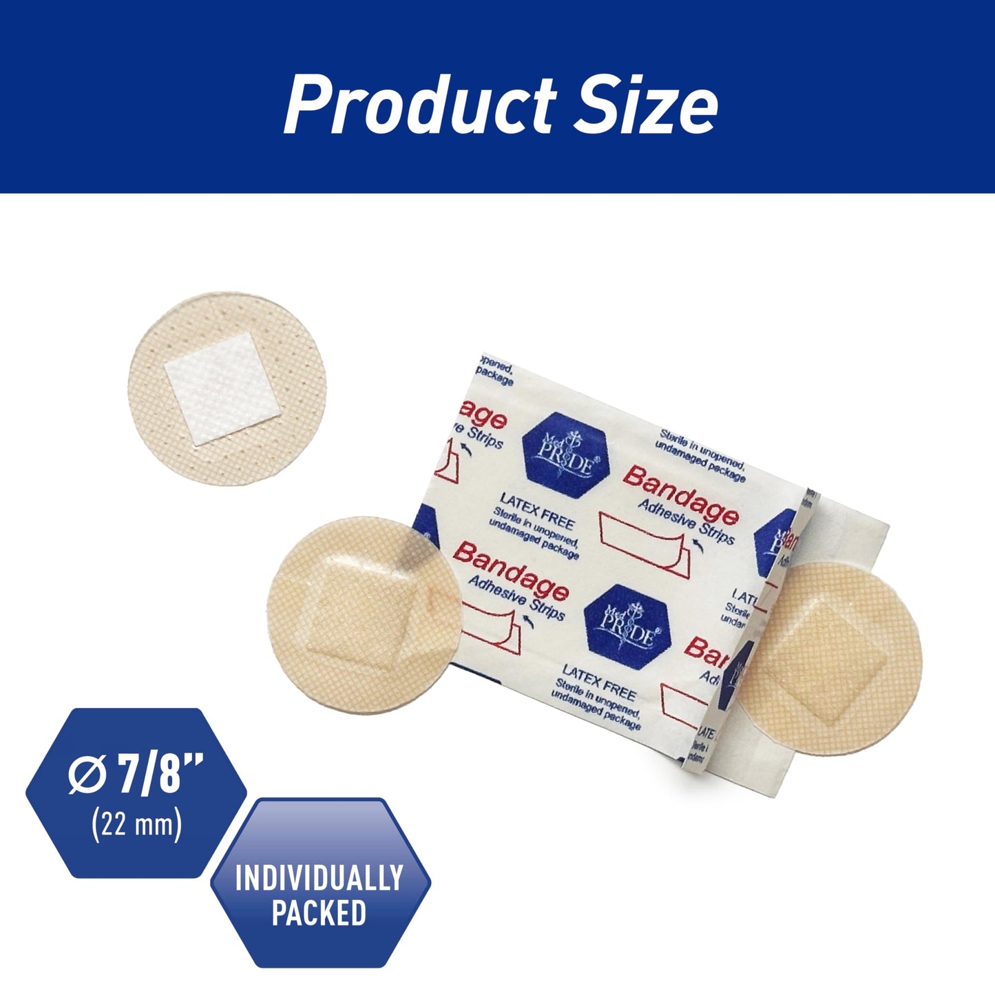 Round Clear Plastic Spot Adhesive Bandages – Hypoallergenic, 100 Count