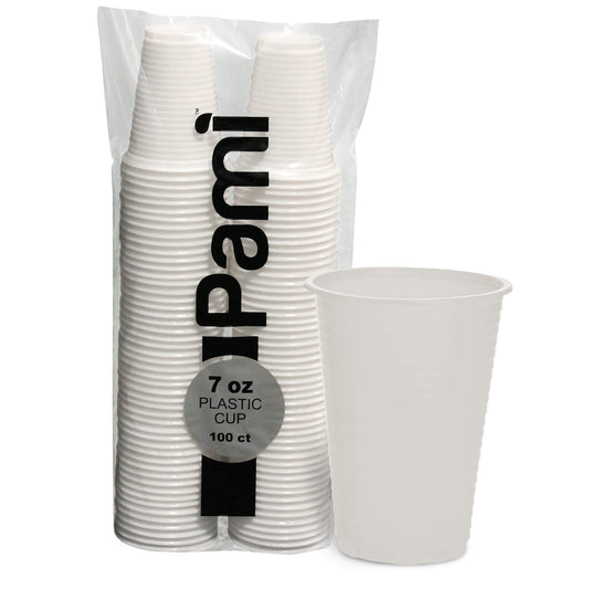 7 oz Disposable Plastic Party Cups – 100 Pack