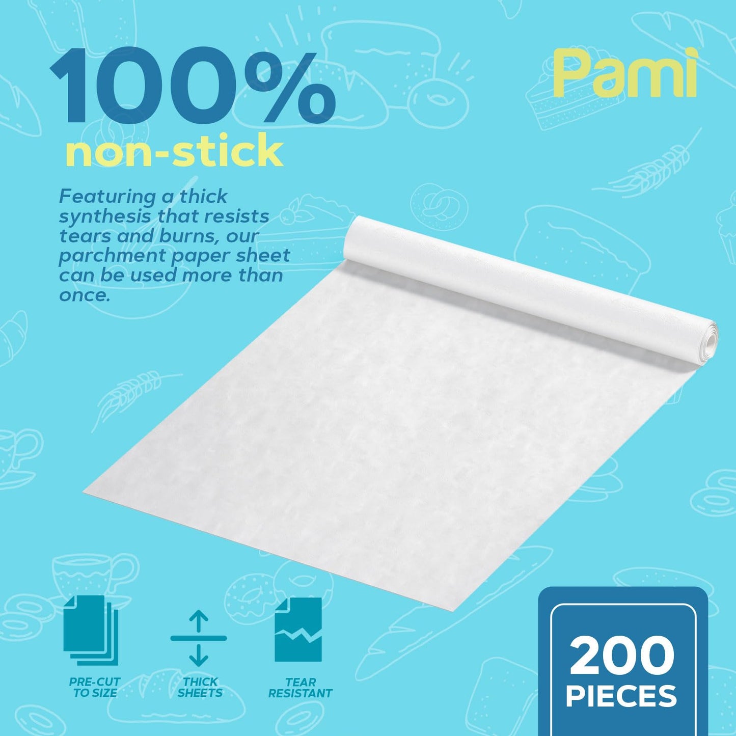 Pre Cut Parchment Baking Sheets 12x16 - Nonstick