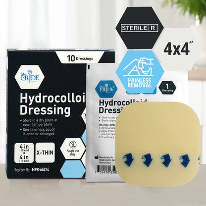 Sterile Hydrocolloid Adhesive Wound Dressing Pads