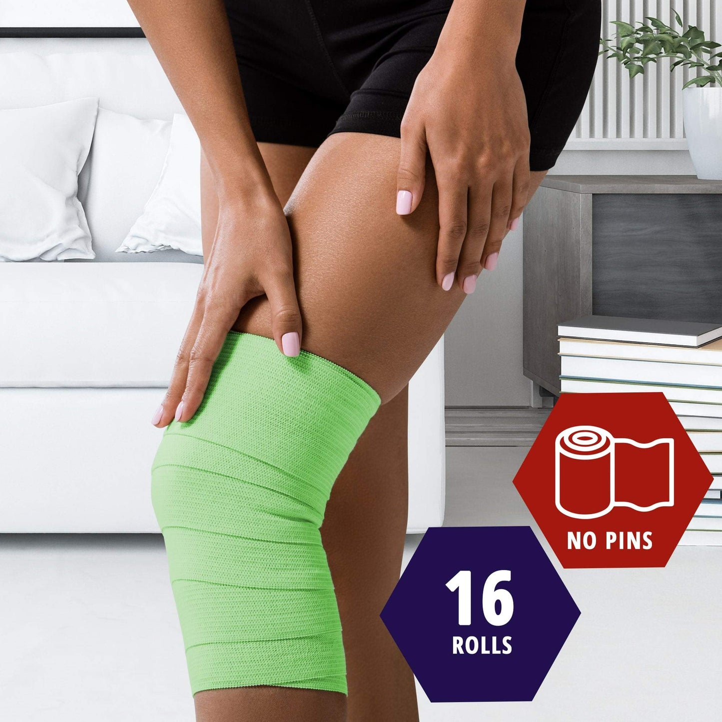 Self Adhesive Bandage Wrap 16 Rolls Cohesive Elastic Breathable