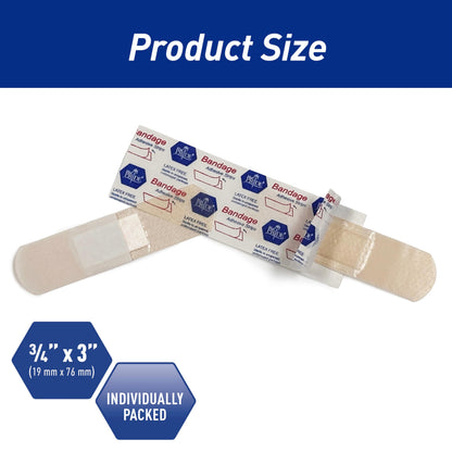 Sheer Plastic Adhesive Bandages – Sterile, Hypoallergenic, 100ct