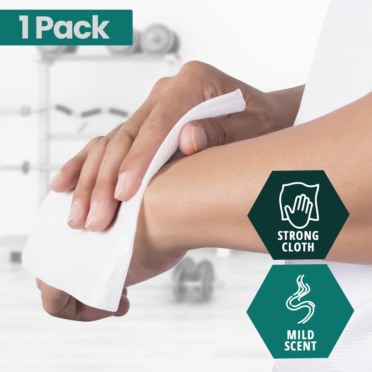 Disposable Premoistened Washcloths – 8" × 12", Pack of 80