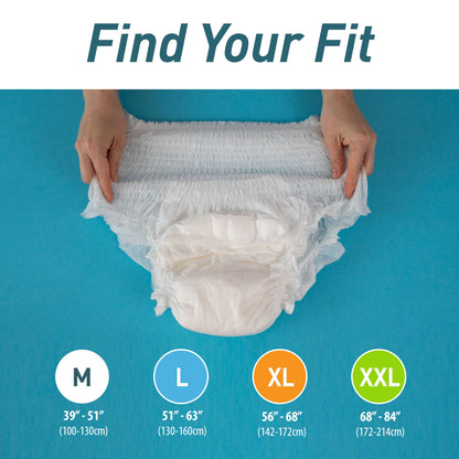 Premium Disposable Adult Underwear – Unisex, Maximum Absorbency