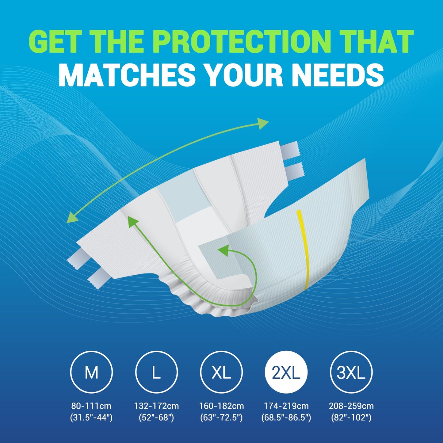 Premium Max Absorbency Adult Incontinence Briefs with Refastenable Tabs