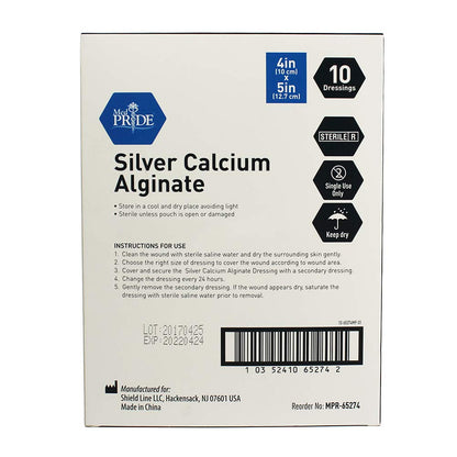 Silver Calcium Alginate Wound Dressing Pads – Antimicrobial, Sterile