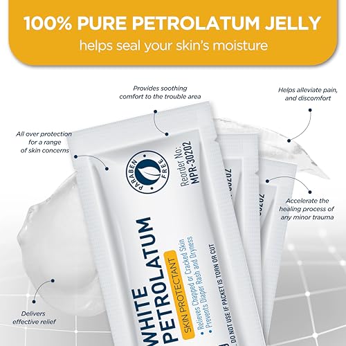 100% Pure White Petroleum Jelly 5g Packets – 144ct