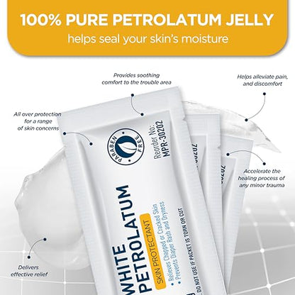 100% Pure White Petroleum Jelly 5g Packets – 144ct