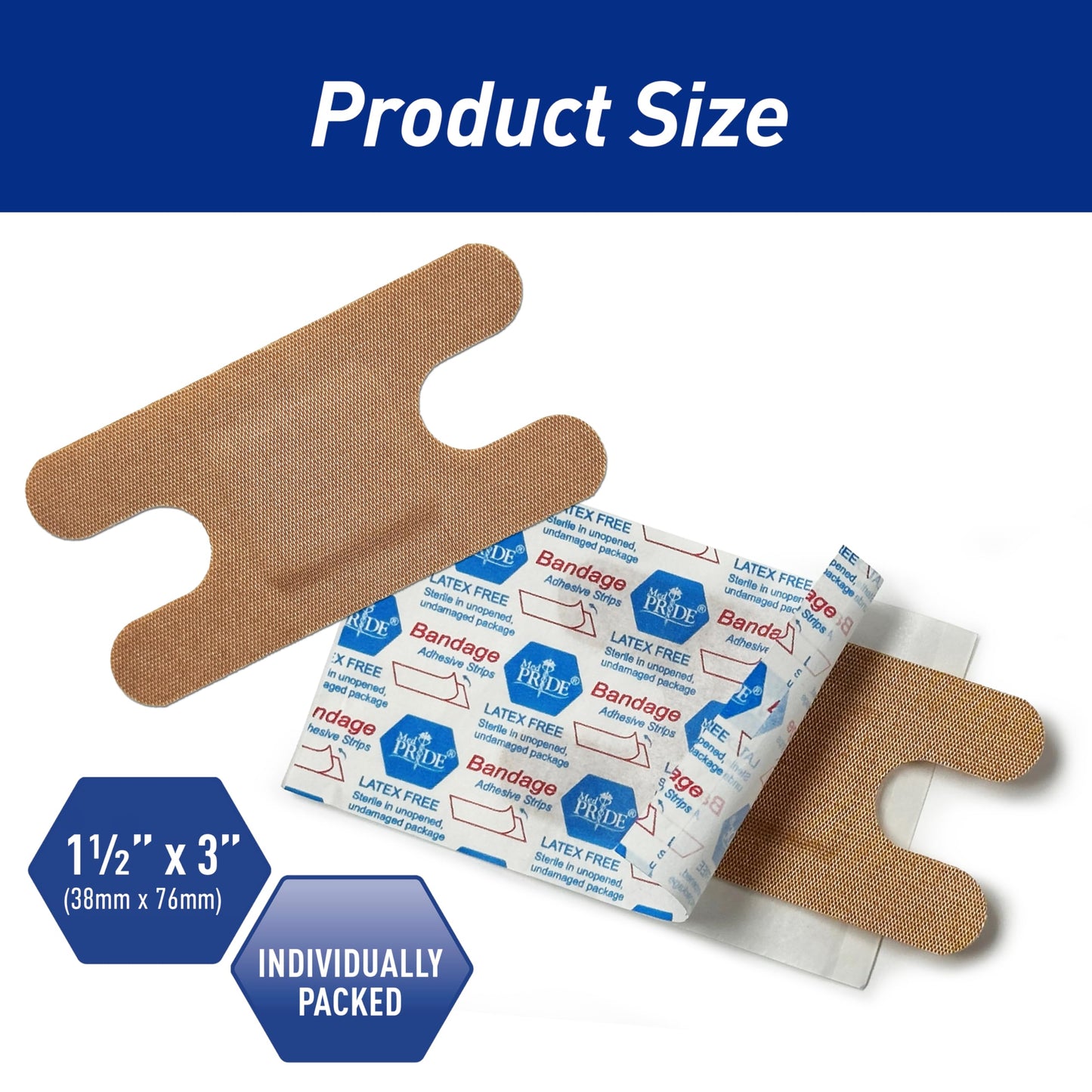 Sterile Fabric Fingertip & Knuckle Adhesive Bandages – 100ct