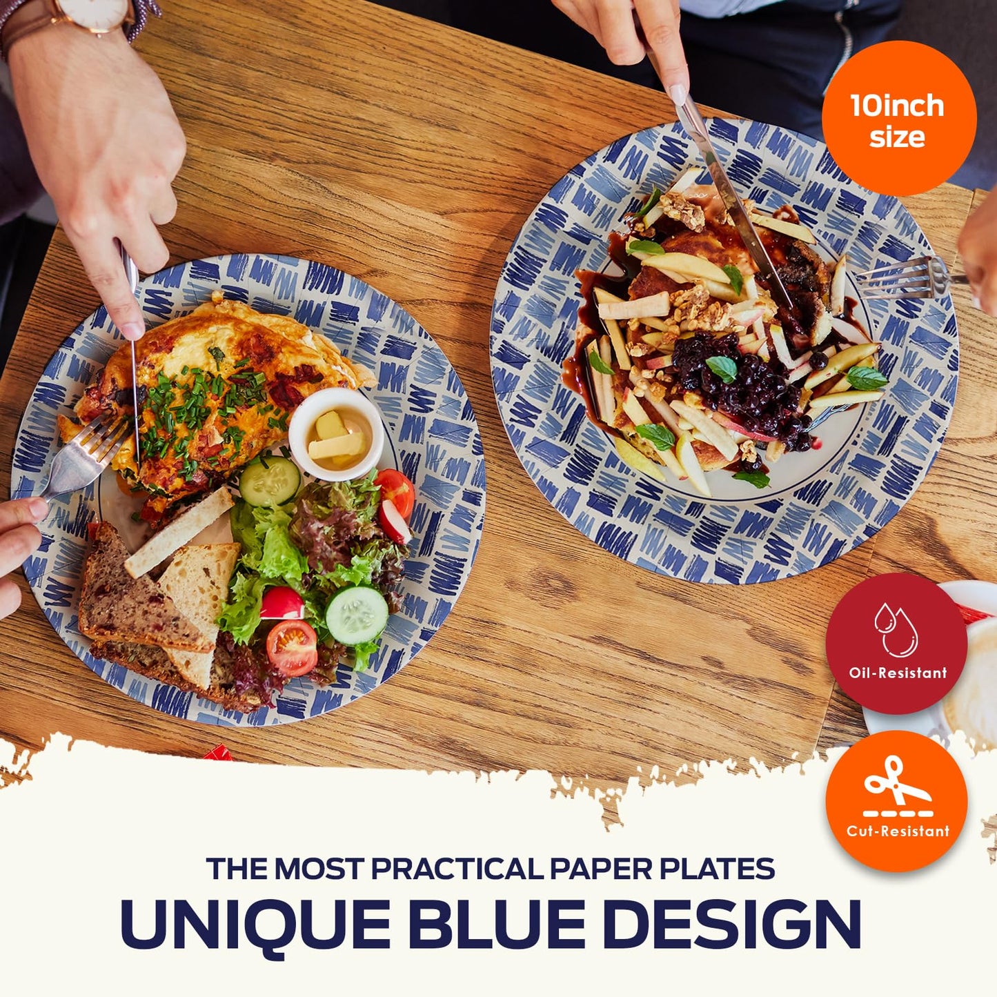 Party Paper Plates & Bowls Disposable Blue – Disposable