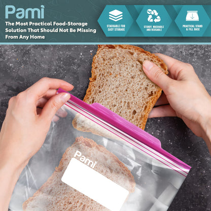 Gallon Size Double Zip Food Storage Bags - Pack of 60