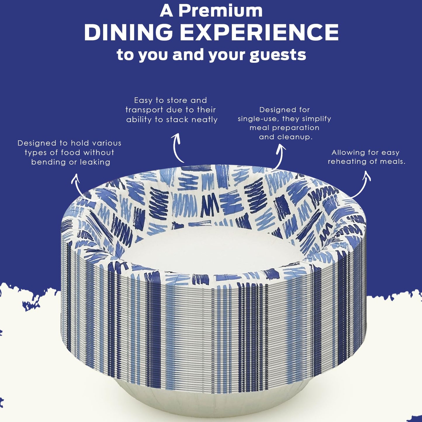 Party Paper Plates & Bowls Disposable Blue – Disposable