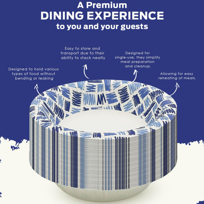 Party Paper Plates & Bowls Disposable Blue – Disposable