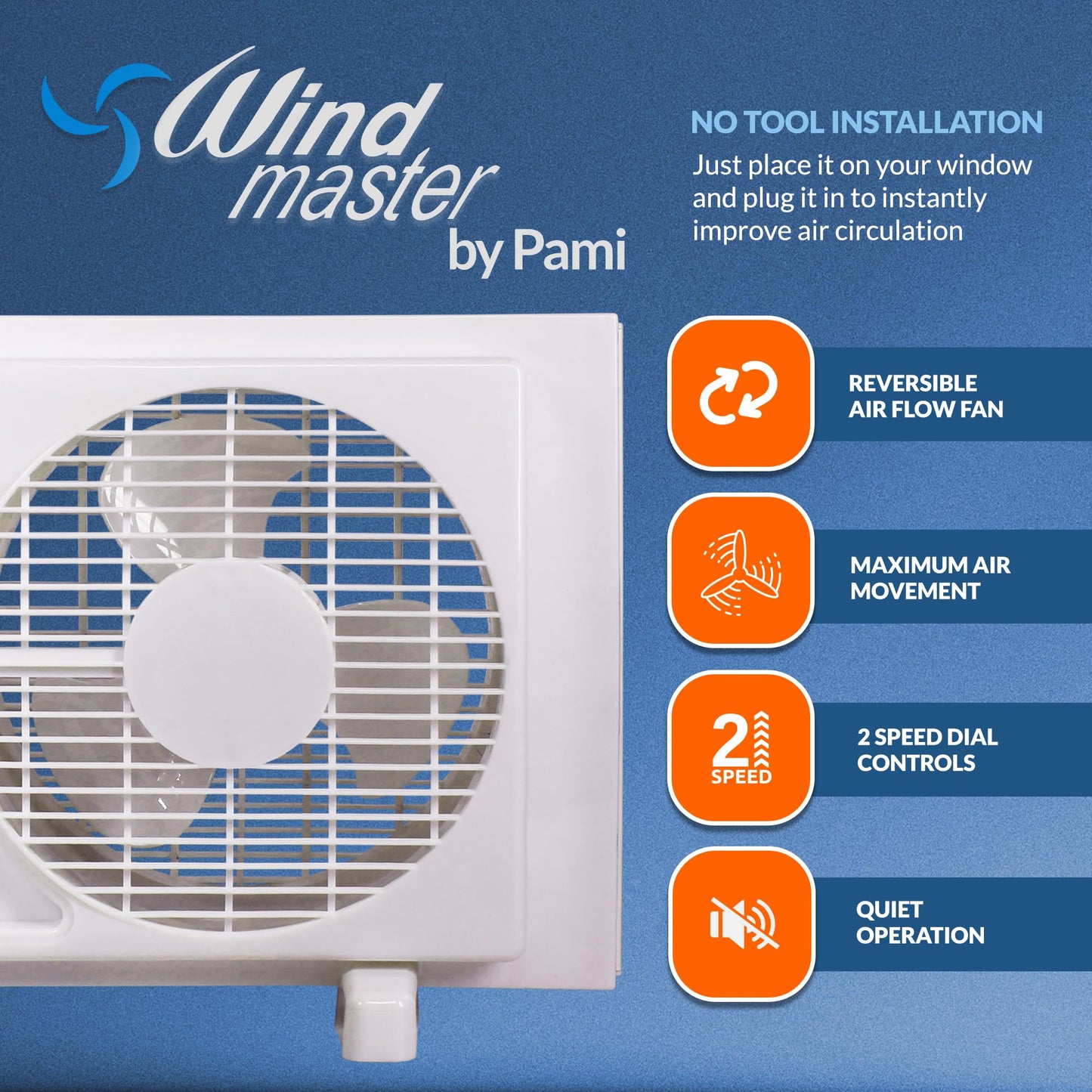 Portable 9” Twin Window Fan - White