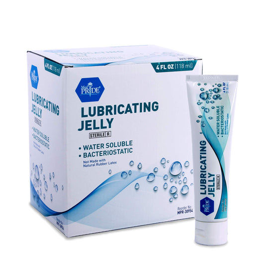 Sterile Lubricating Jelly, Water-Soluble, 4 oz Tubes – 12 Pack