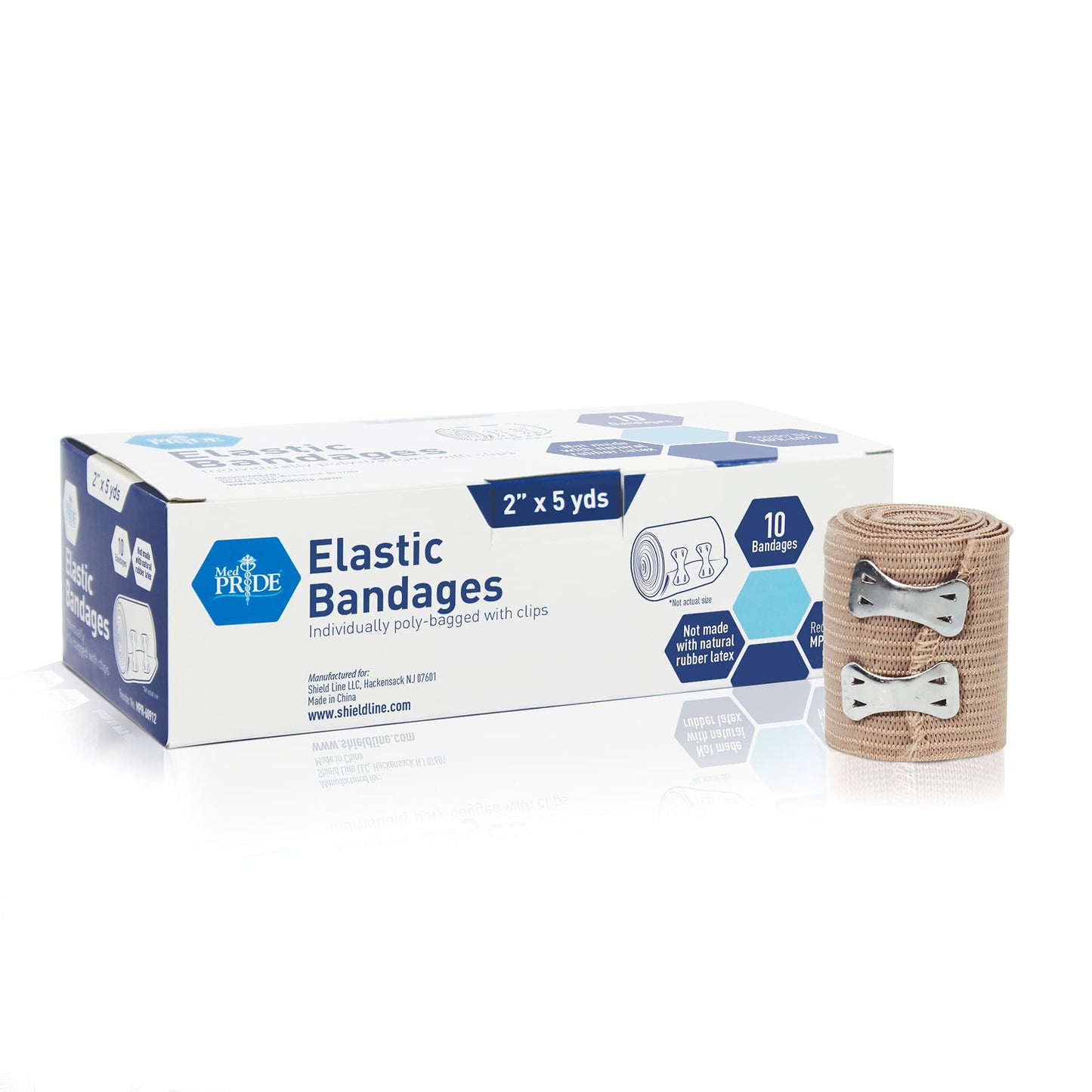 Elastic Bandage Wraps with Clips – Latex-Free