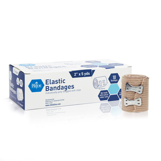 Elastic Bandage Wraps with Clips – Latex-Free
