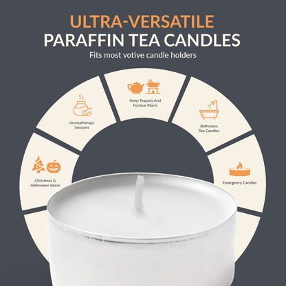 Tealight Candles, 8 Hour Burn - 50 Pack