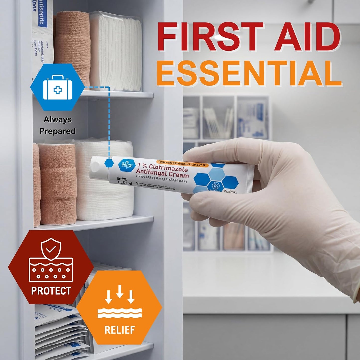 1% Clotrimazole Antifungal Cream – 1 oz Tube