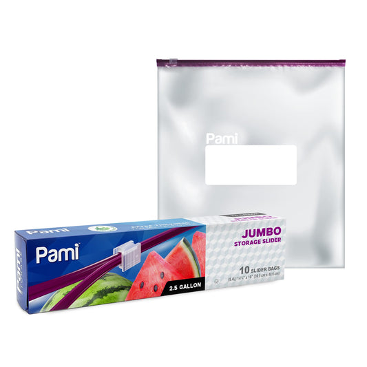 2.5 Gallon Size Storage Slider Bags - 10 Pack