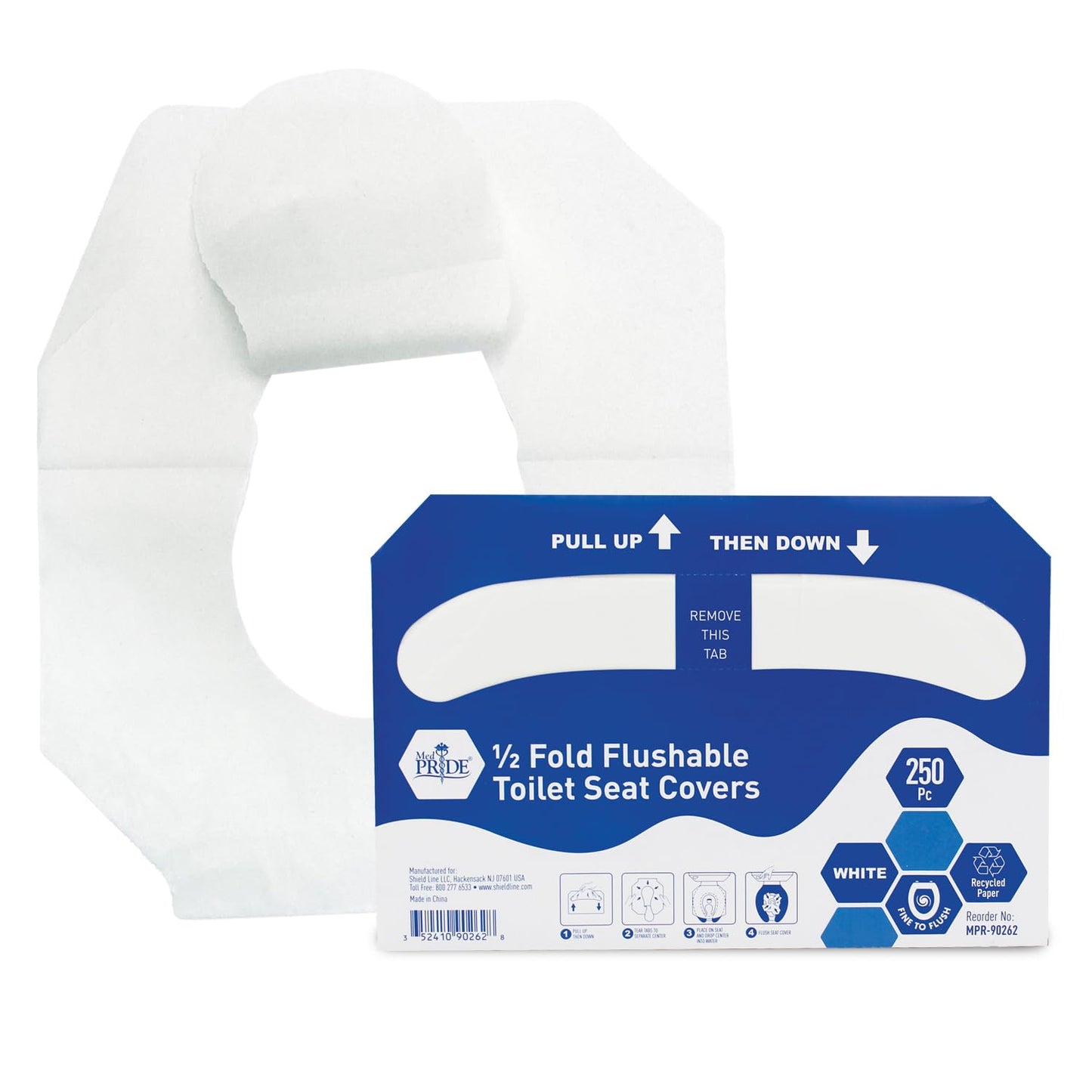Disposable Flushable Toilet Seat Covers – White