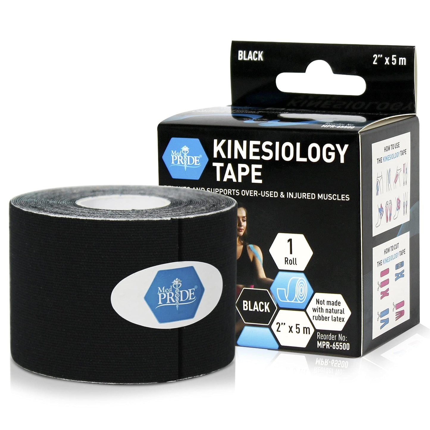 Kinesiology Tape – 2" × 16.4 ft Elastic Muscle Support Tape