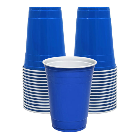16 oz Disposable Plastic Party Cups –  Pack of 30