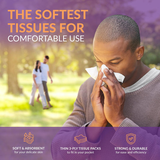 Premium Ultra Soft Travel Pocket Tissues - 3 Ply