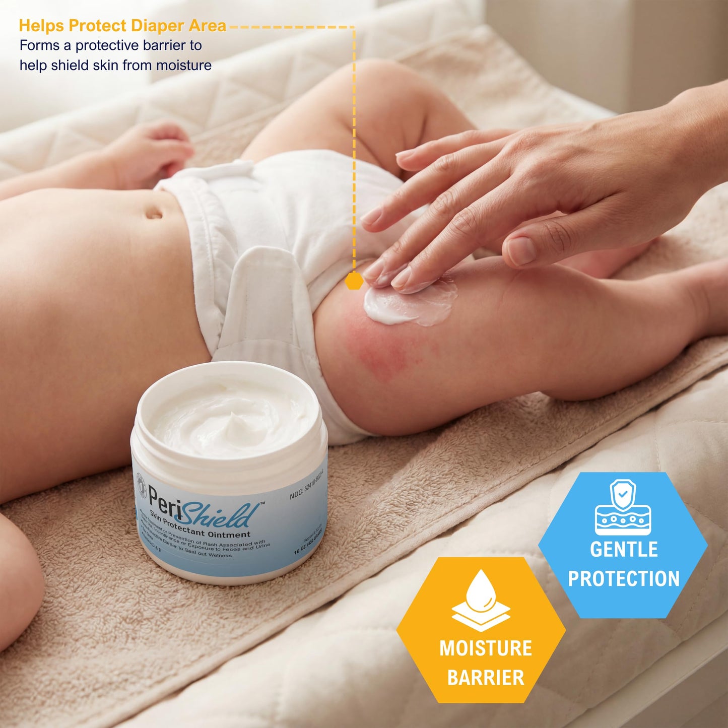 Diaper Rash Skin Protectant Ointment with Vitamins A, D & E - 16 oz