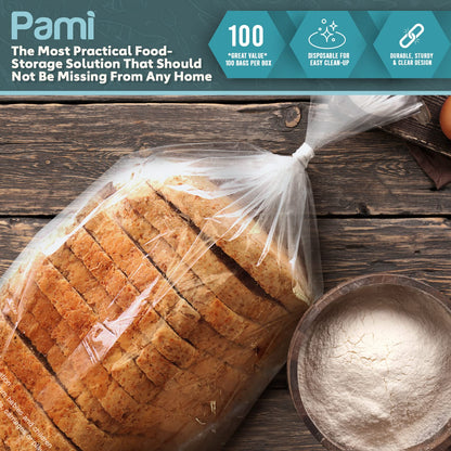 Gallon Size Twist Tie Food Storage Bags - Pack of 100