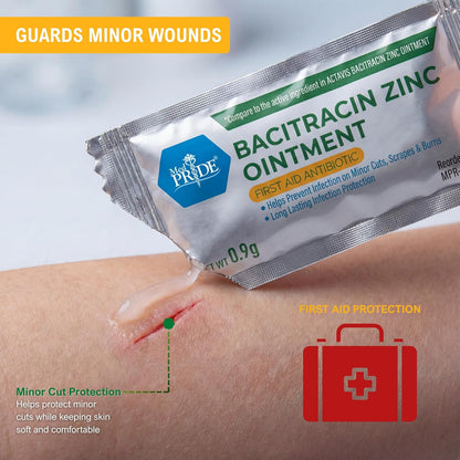 Bacitracin Zinc Ointment, 0.9g Individual Packets - 144ct