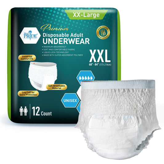Premium Disposable Adult Underwear – Unisex, Maximum Absorbency