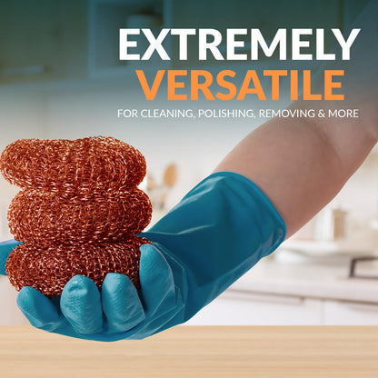 Heavy Duty Stainless Steel Scrubbing Pads - Copper Coated