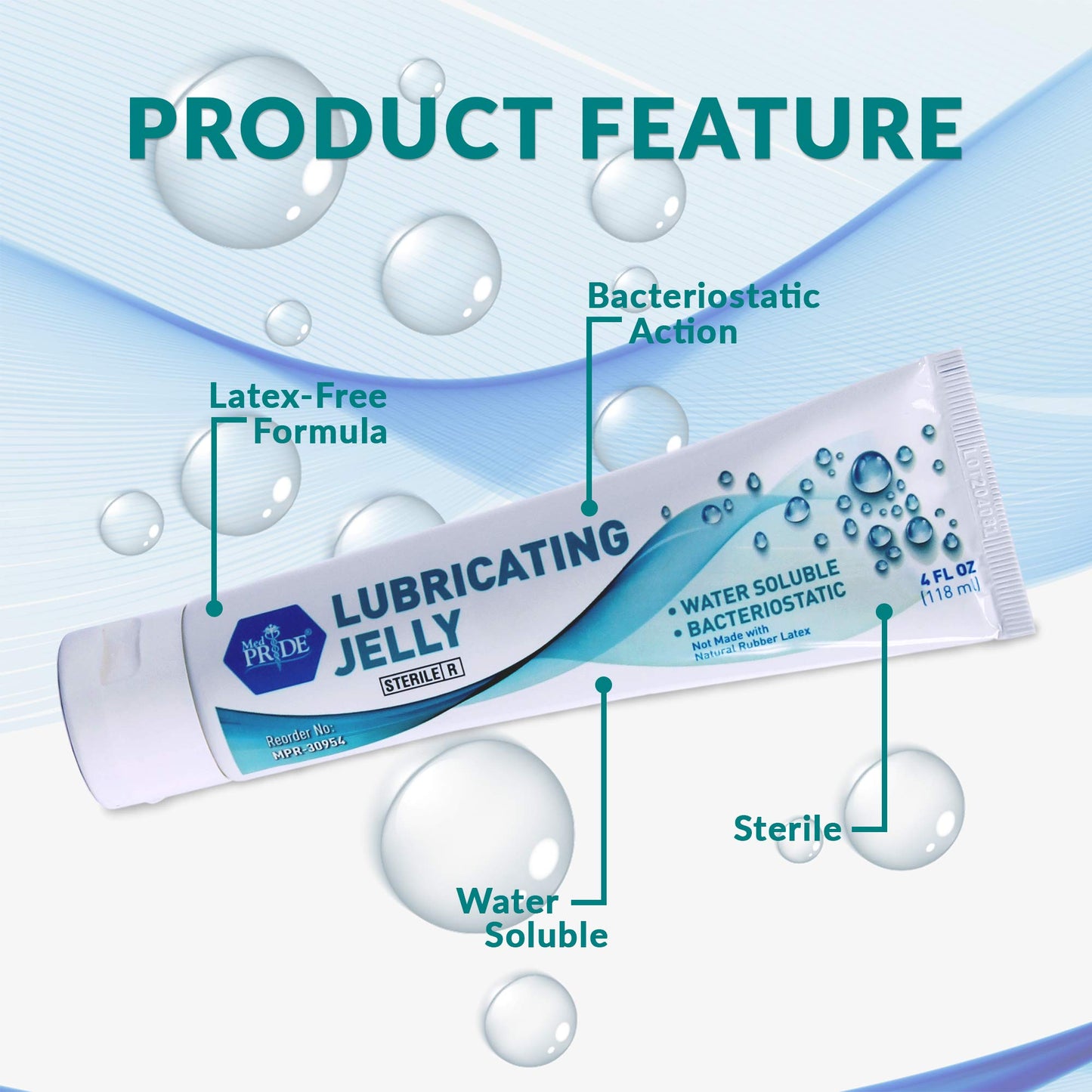 Sterile Lubricating Jelly, Water-Soluble, 4 oz Tubes – 12 Pack