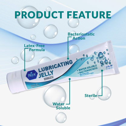 Sterile Lubricating Jelly, Water-Soluble, 4 oz Tubes – 12 Pack