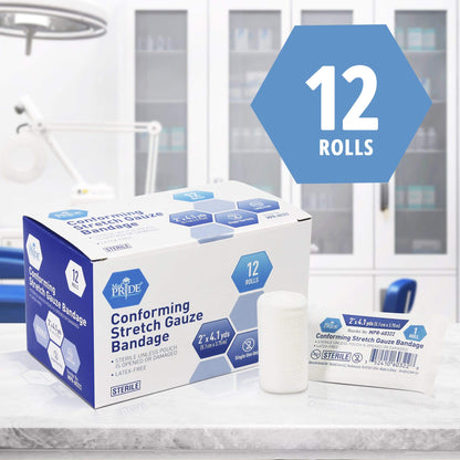 Sterile Conforming Stretch Gauze Bandage Rolls – Latex-Free