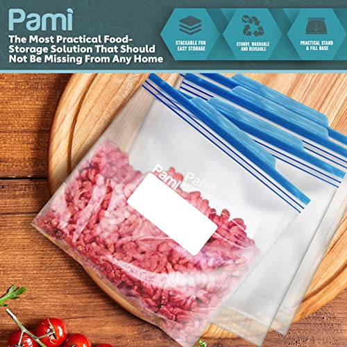 Gallon Size Double zip Freezer Bags - Pack of 60