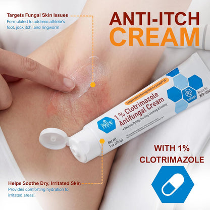 1% Clotrimazole Antifungal Cream – 1 oz Tube