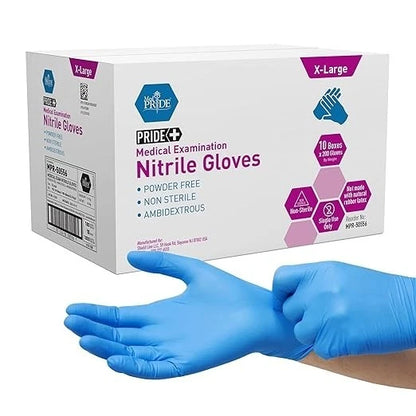 Blue Nitrile Medical Examination Gloves – Powder-Free