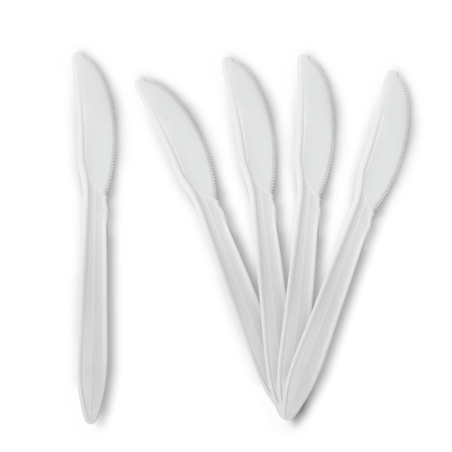 Medium-Weight Disposable Plastic Utensils – White Forks, Spoons & Knives 400-Pack