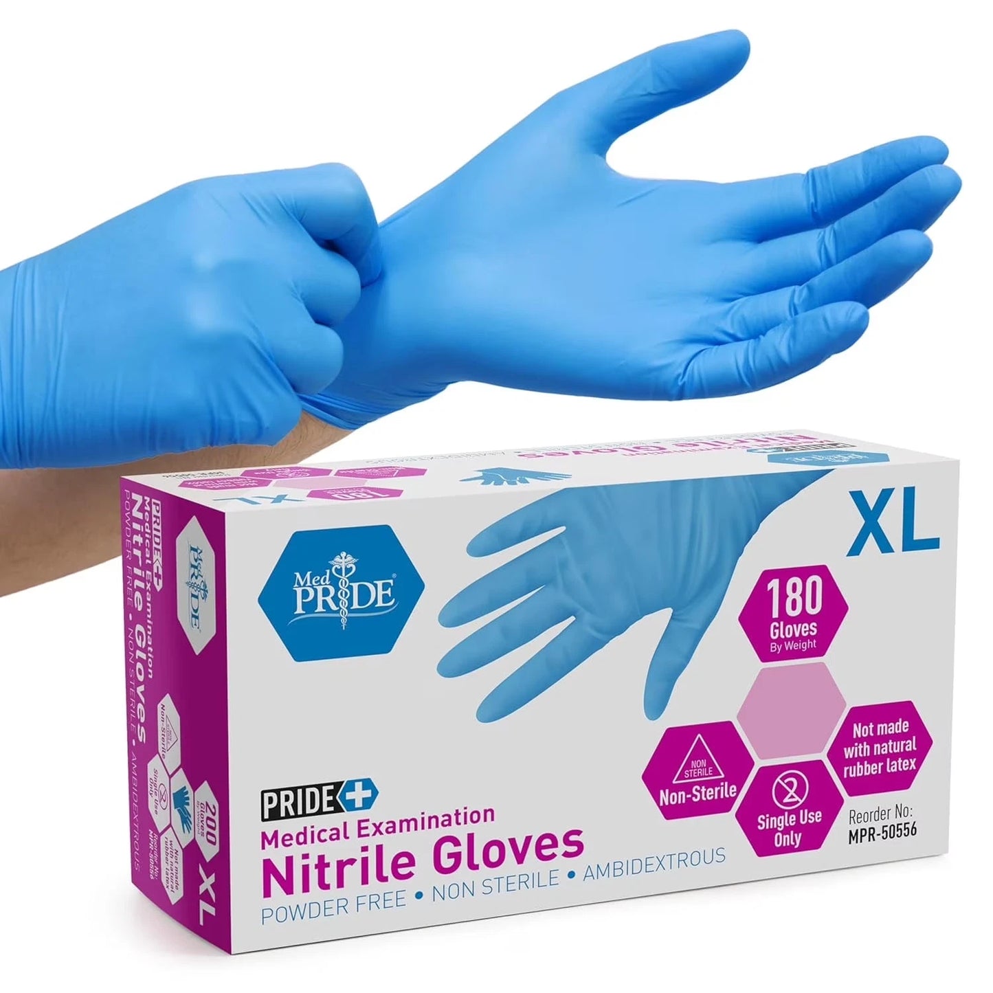 Blue Nitrile Medical Examination Gloves – Powder-Free