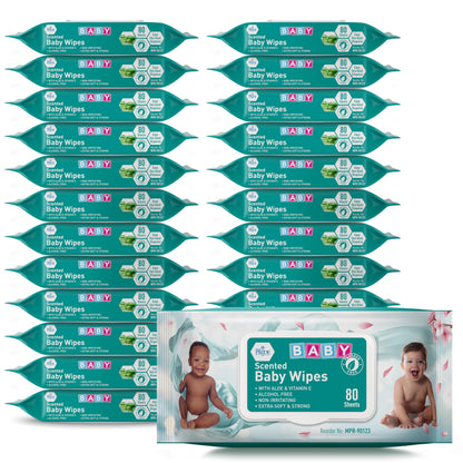 Scented Extra Soft Baby Wipes – Aloe & Vitamin E, Alcohol-Free