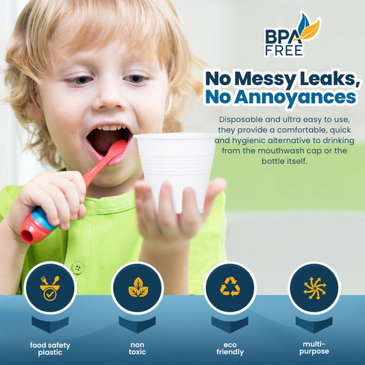 3 oz Plastic Bathroom Cups - BPA Free, Disposable